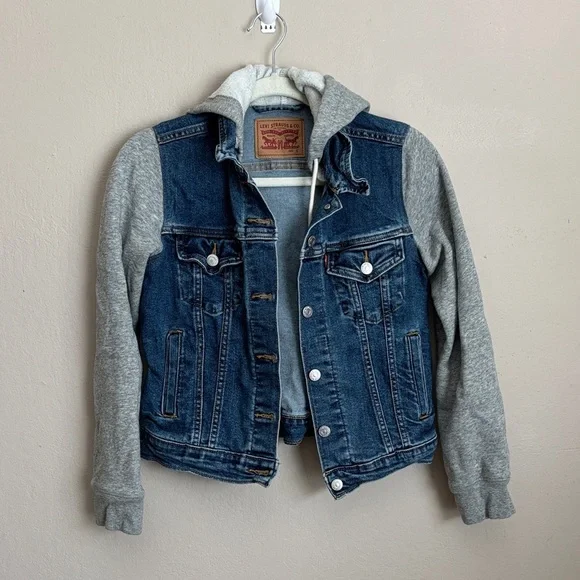 Levis Denim/sweatshirt Jacket Womens size small - Picture 1 of 7